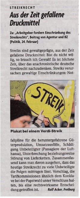 Zu diesem Brief äußert sich Bernd Rottenecker